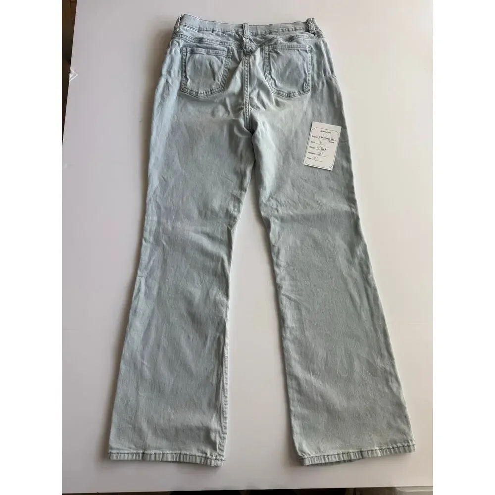 Children's Place Girls Flare Jeans Light Wash Size 16